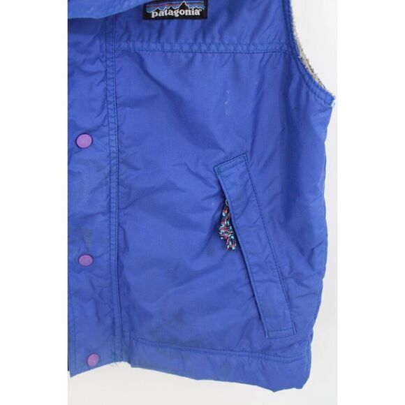 Patagonia jacket Vest fleece lined Size small kids blue and grey - Picture 3 of 11